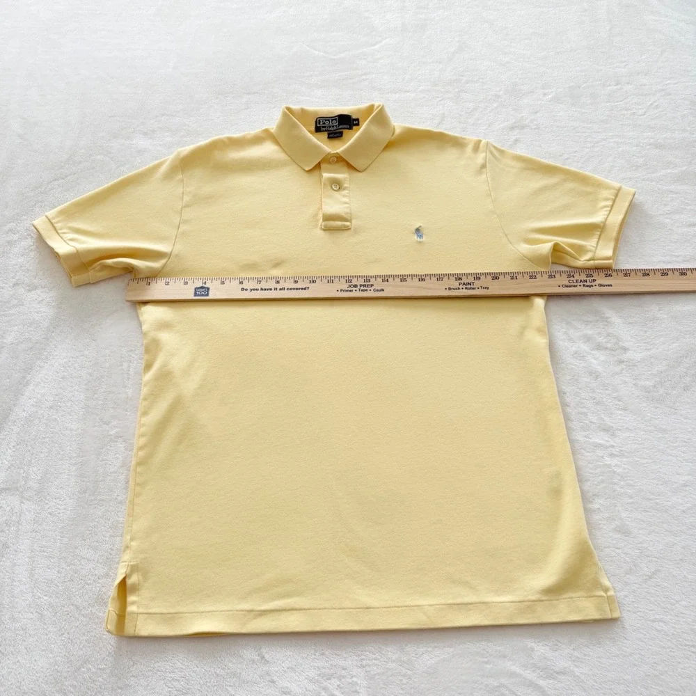 Polo Ralph Lauren Polo Shirt Mens Medium Yellow Excellent Classic Fit Cotton